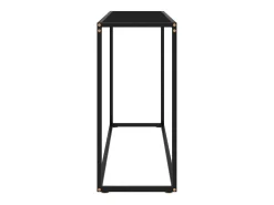 Mesa consola vidrio templado negro 100x35x75 cm ES259334
