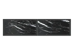 Mesa consola vidrio templado mármol negro 140x35x75,5cm