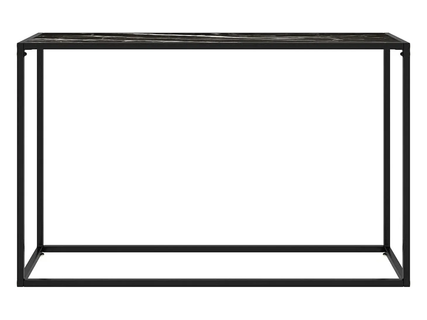 Mesa consola vidrio templado negro 120x35x75 cm