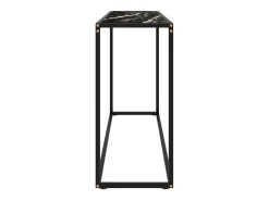 Mesa consola vidrio templado negro 120x35x75 cm