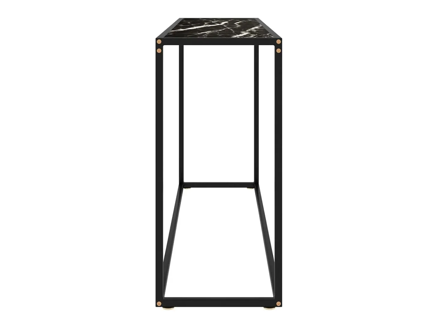 Mesa consola vidrio templado negro 120x35x75 cm