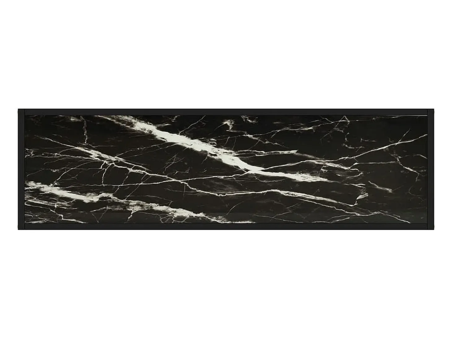 Mesa consola vidrio templado negro 120x35x75 cm
