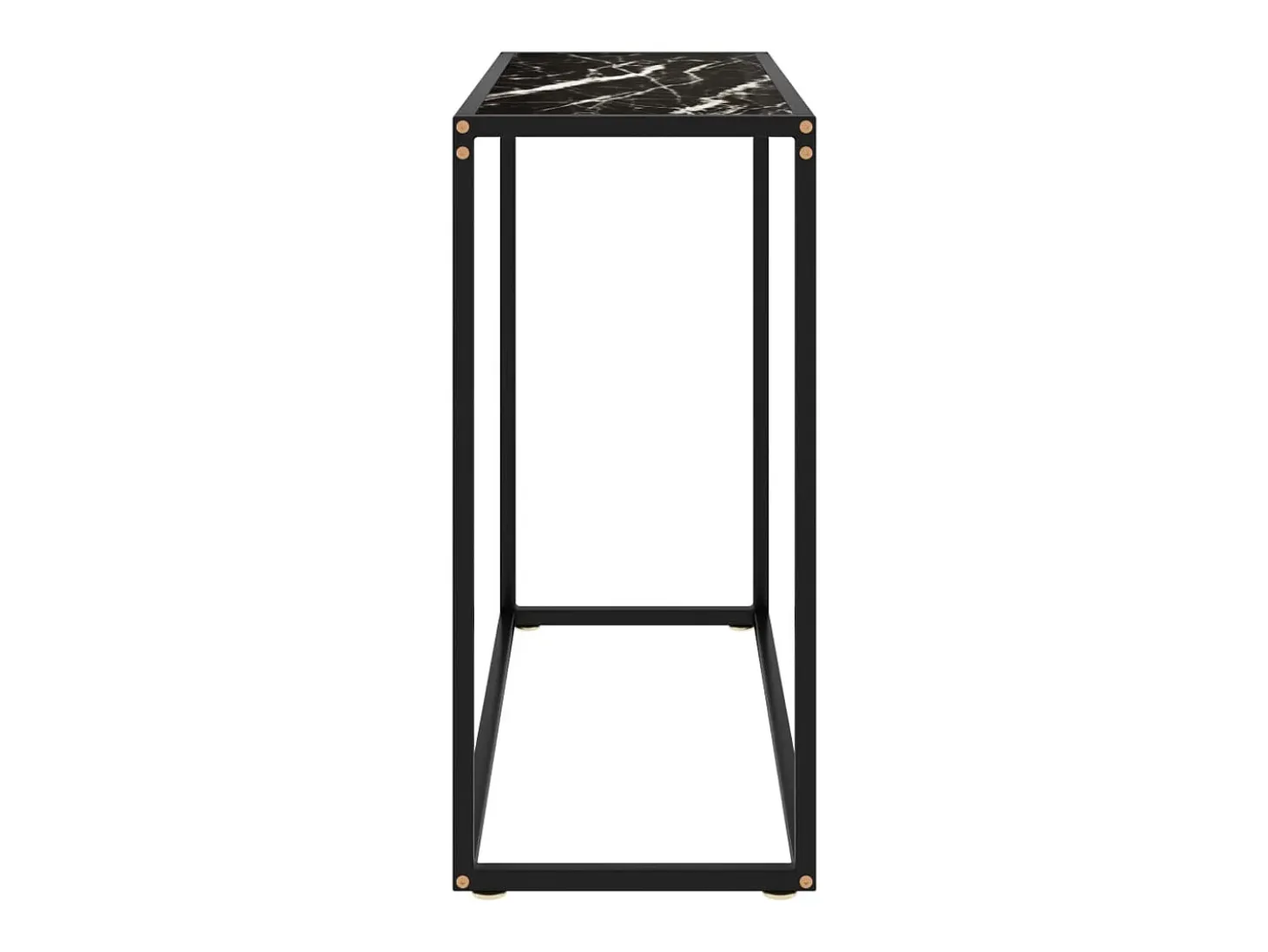 Mesa consola vidrio templado negro 80x35x75 cm