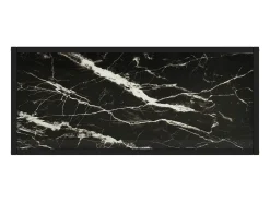 Mesa consola vidrio templado negro 80x35x75 cm