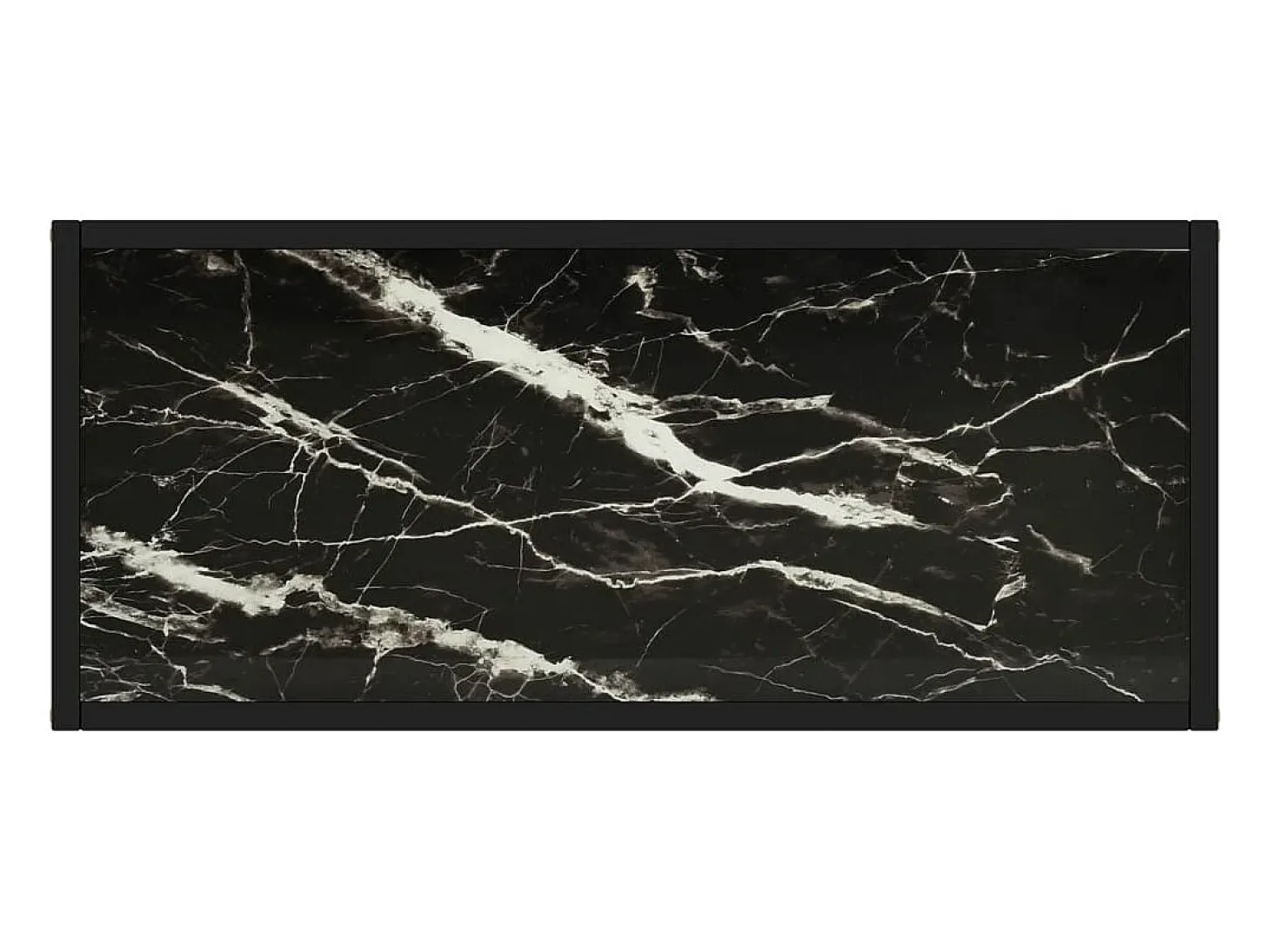 Mesa consola vidrio templado negro 80x35x75 cm