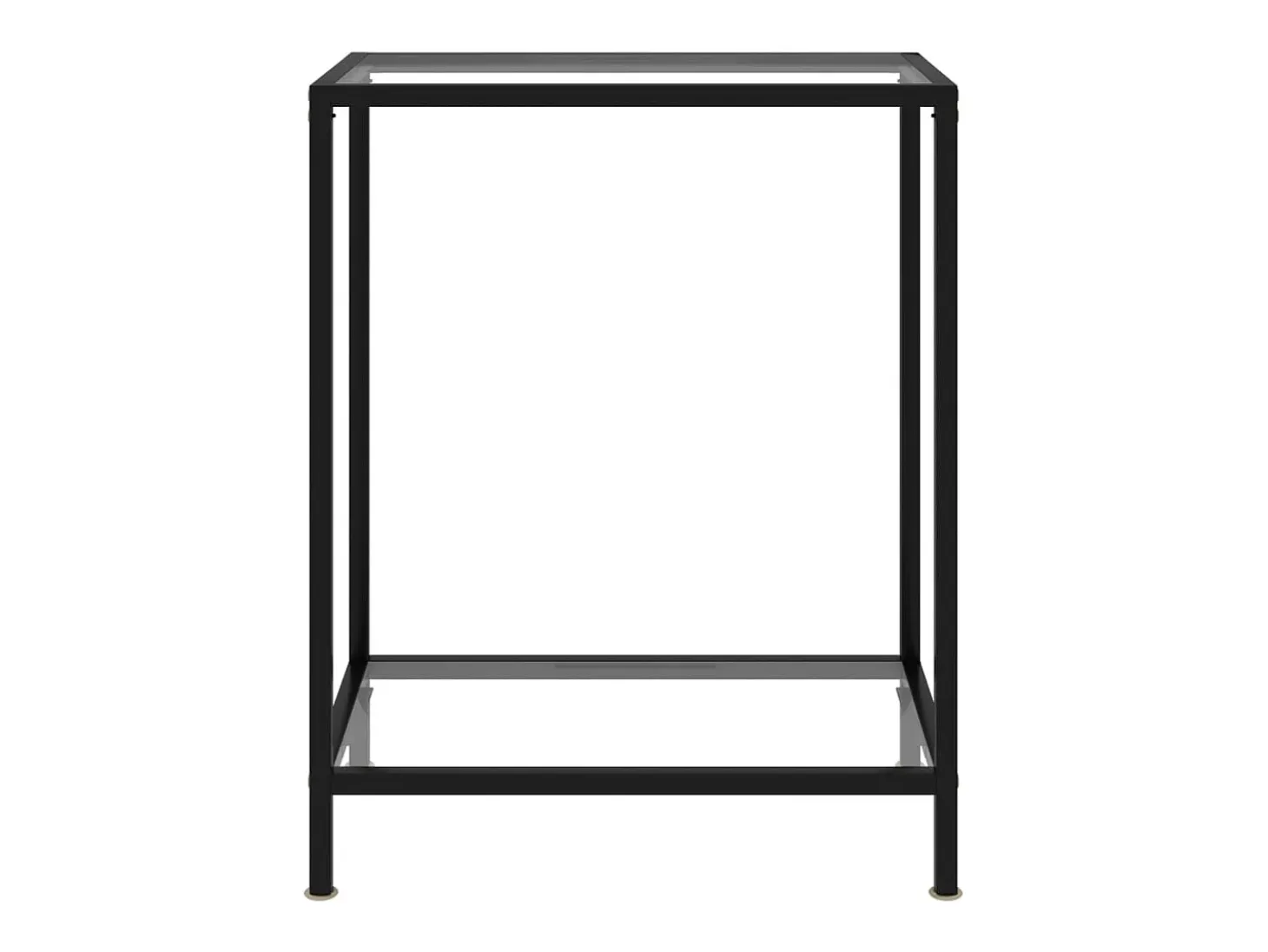 Mesa consola vidrio templado transparente 60x35x75 cm