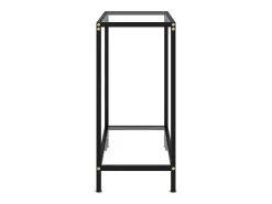 Mesa consola vidrio templado transparente 60x35x75 cm