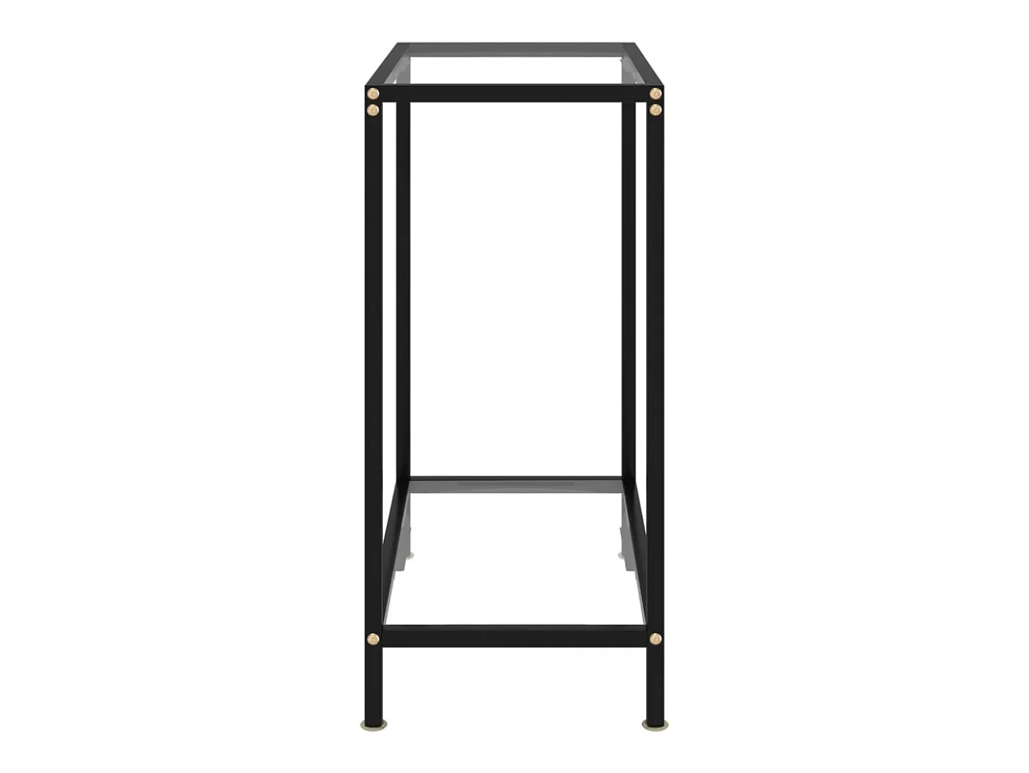 Mesa consola vidrio templado transparente 60x35x75 cm