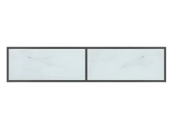 Mesa consola vidrio templado blanco 160x35x75,5 cm ES837006