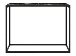Mesa consola vidrio templado negro 100x35x75 cm