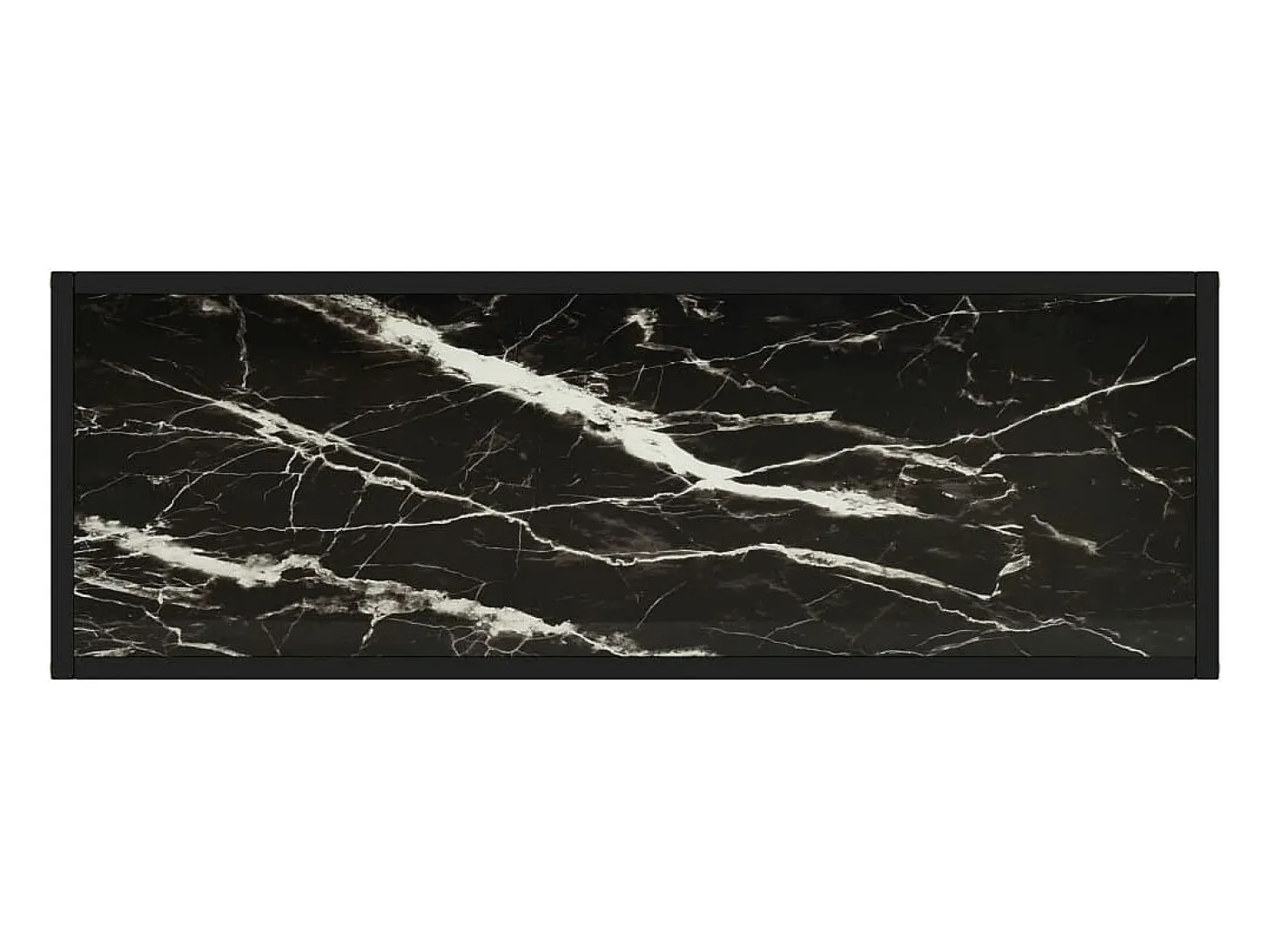 Mesa consola vidrio templado negro 100x35x75 cm