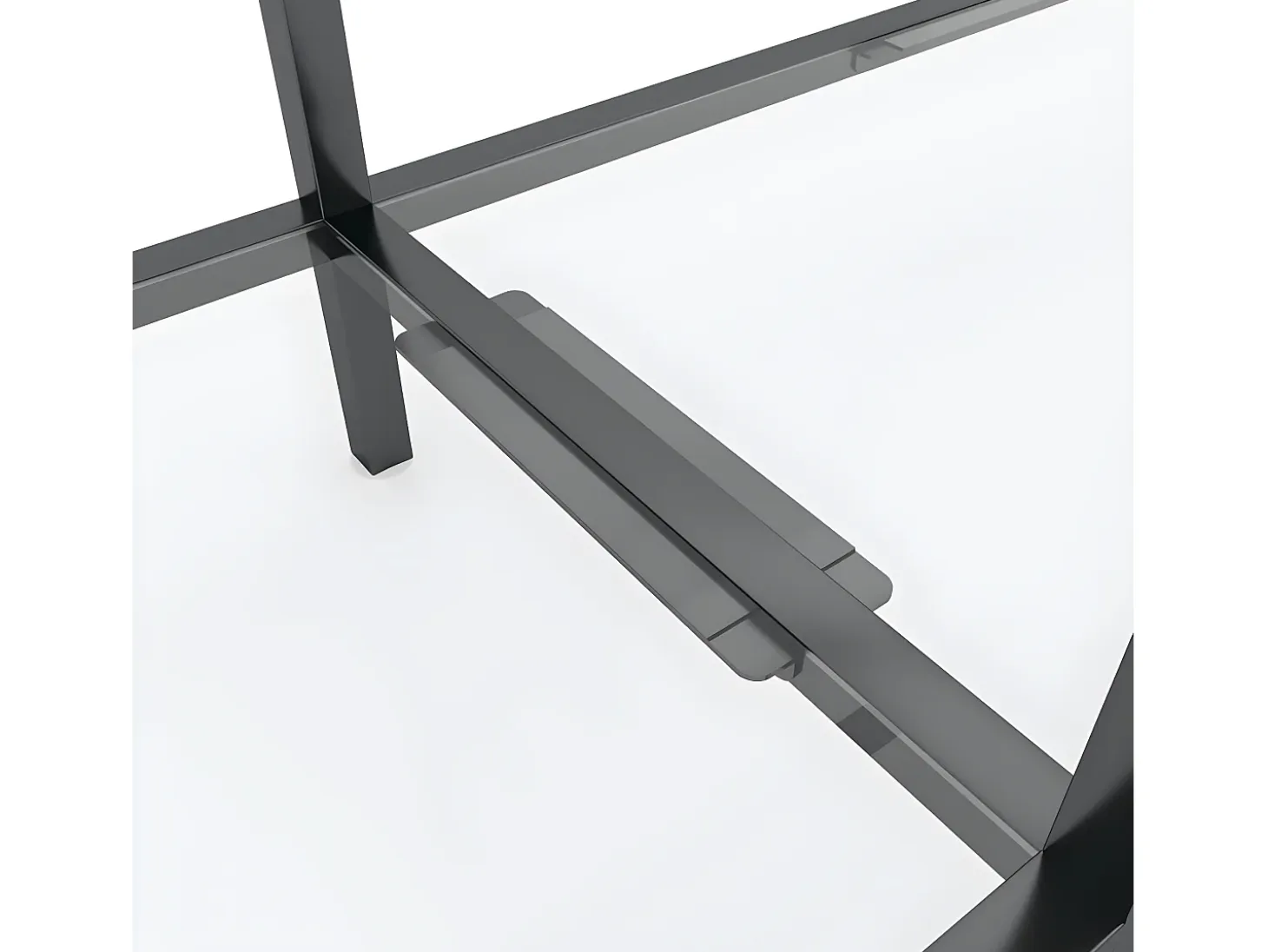 Mesa consola vidrio templado transparente 160x35x75,5 cm ES697257
