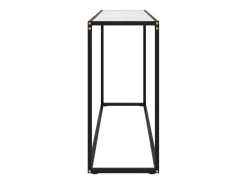 Mesa consola vidrio templado blanco 120x35x75 cm