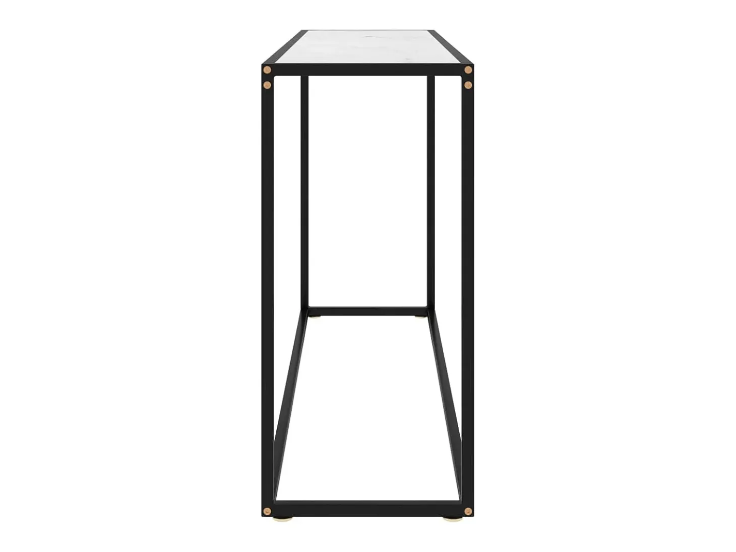 Mesa consola vidrio templado blanco 120x35x75 cm