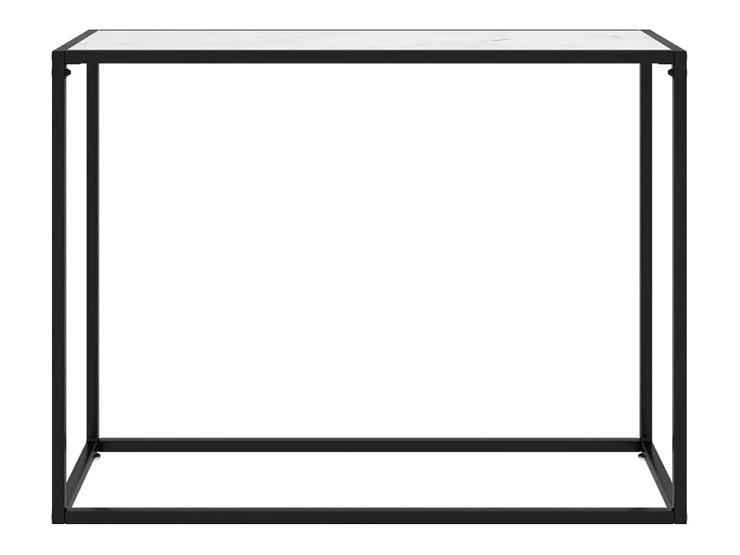 Mesa consola vidrio templado blanco 100x35x75 cm