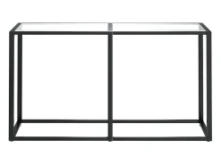 Mesa consola vidrio templado transparente 140x35x75,5cm