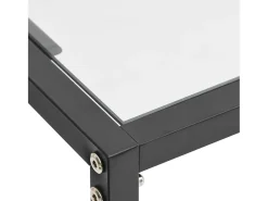 Mesa consola vidrio templado transparente 140x35x75,5cm