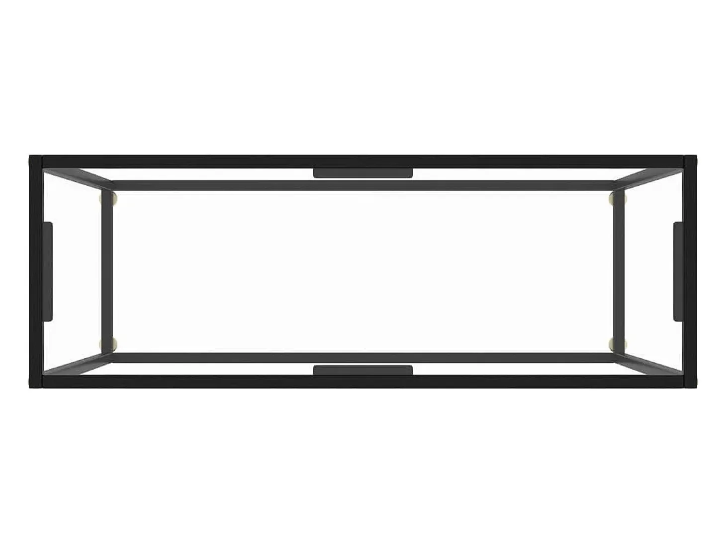 Mesa consola vidrio templado transparente 100x35x75 cm