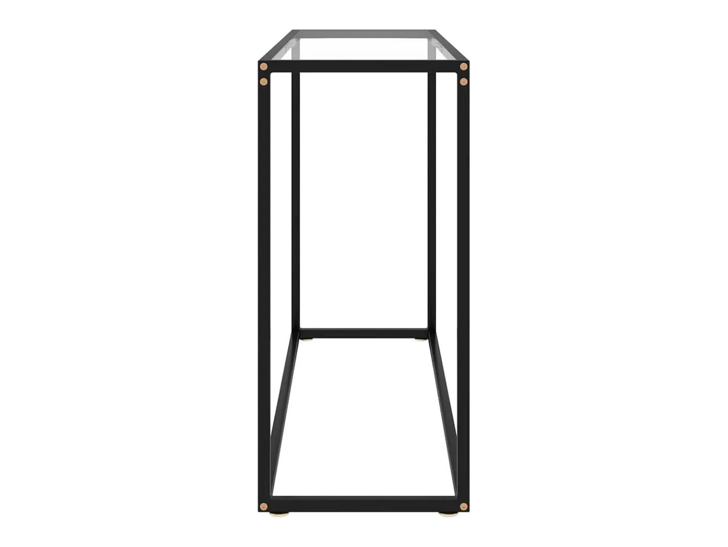 Mesa consola vidrio templado transparente 100x35x75 cm