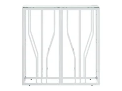 Mesa consola 70x30x70 cm acero inoxidable y cristal