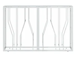 Mesa consola 110x30x70 cm acero inoxidable y cristal