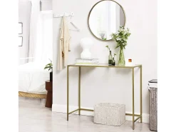 Mesa consola 100x35x80 cm dorado