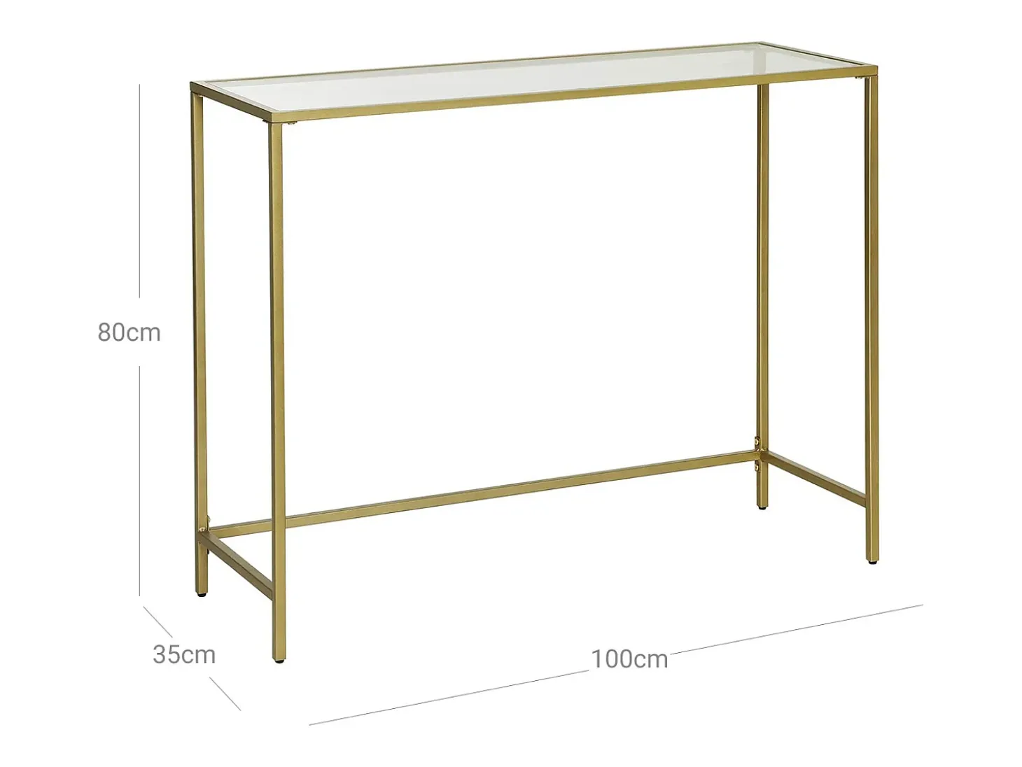 Mesa consola 100x35x80 cm dorado