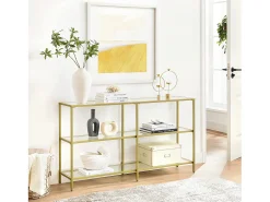 Mesa consola 130x30x73,3 cm dorado