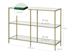 Mesa consola 100x30x73 cm Dorado