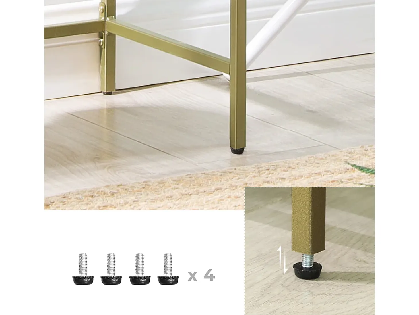 Mesa consola 100x30x73 cm Dorado
