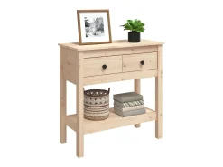 Mesa consola 75x35x75 cm Madera maciza de pino