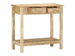 Mesa consola 80x35x74 cm Madera maciza de mango