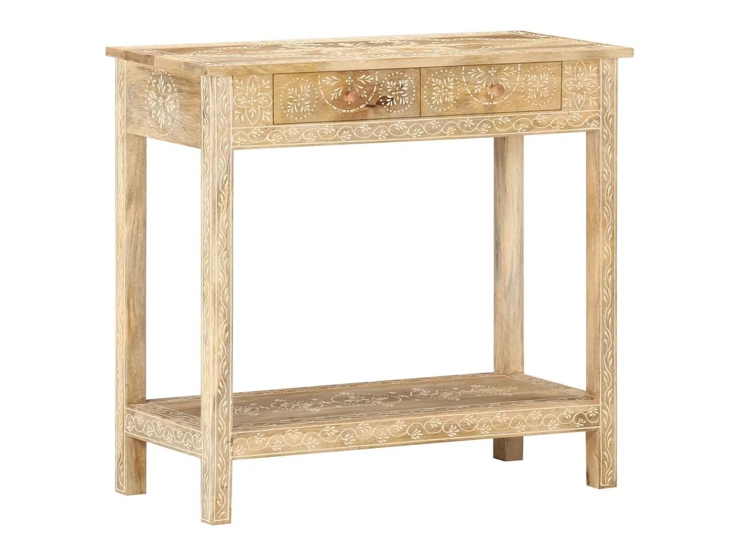 Mesa consola 80x35x74 cm Madera maciza de mango