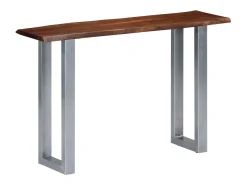 Mesa consola 115x35x76 cm Madera maciza de acacia y hierro