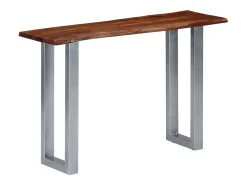 Mesa consola 115x35x76 cm Madera maciza de acacia y hierro