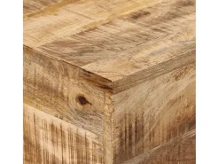 Mesa consola 110x30x75 cm madera maciza de mango crudo y hierro