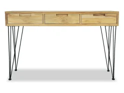 Mesa consola 120x35x76 cm madera de teca maciza