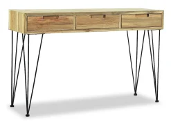 Mesa consola 120x35x76 cm madera de teca maciza