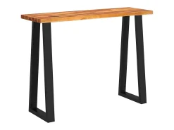 Mesa consola 110x35x80 cm madera maciza de acacia