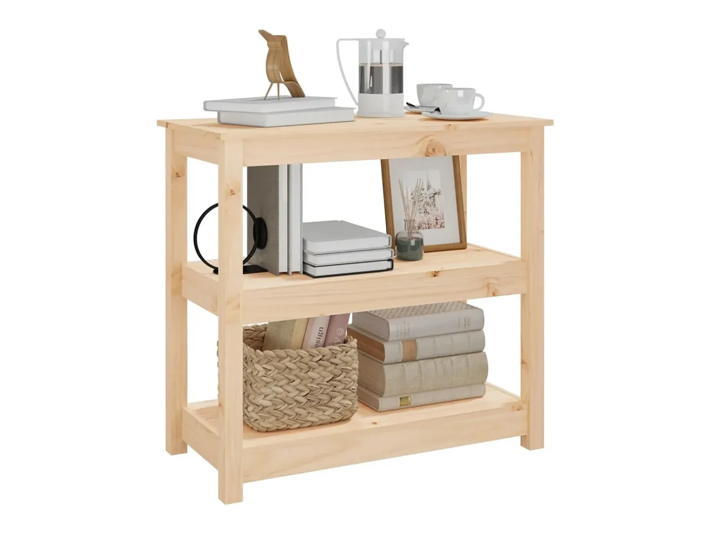 Mesa consola 80x40x74 cm Madera maciza de pino