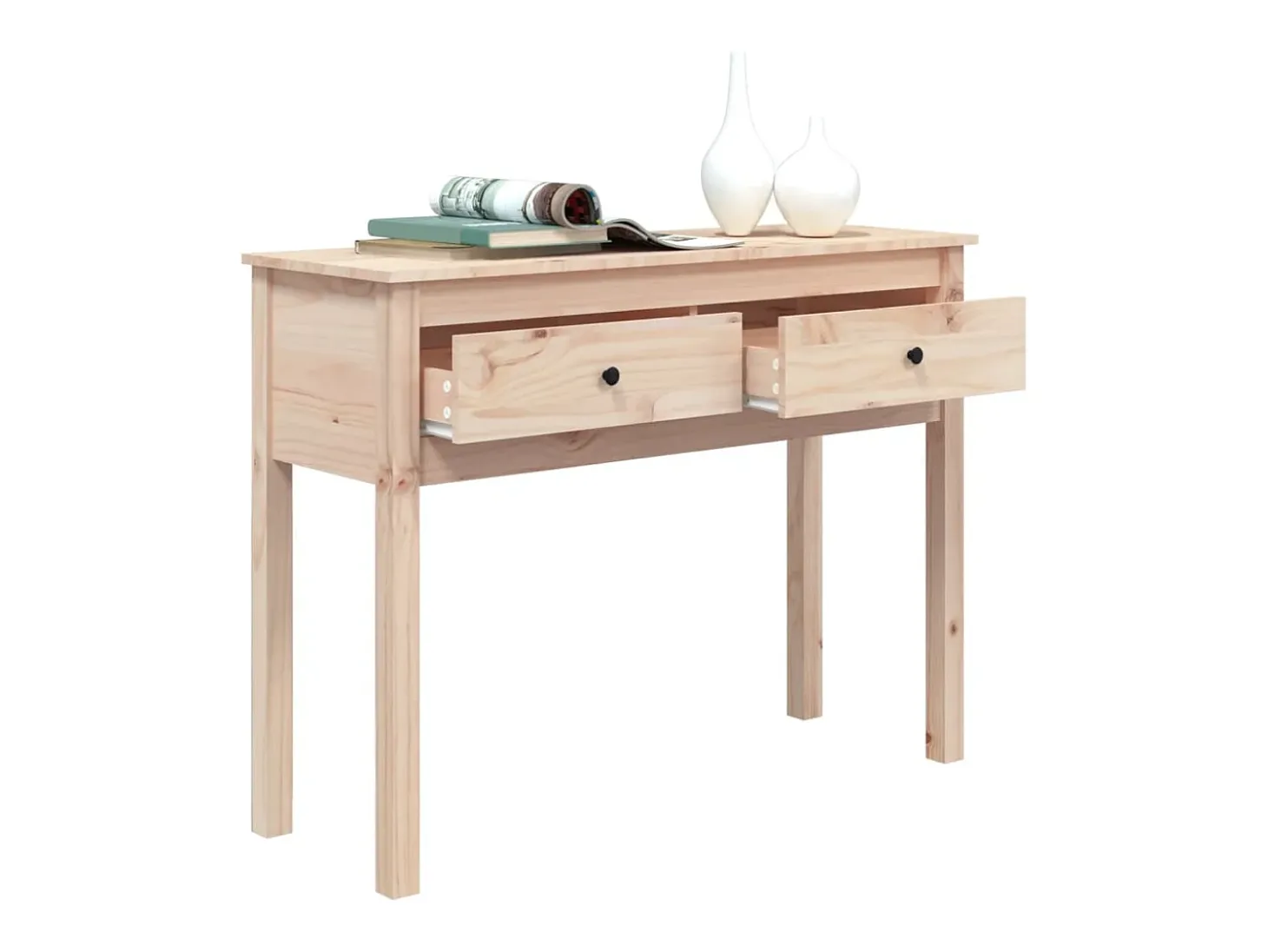 Mesa consola 100x35x75 cm Madera maciza de pino