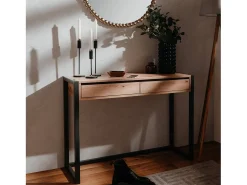 Mesa consola 100x75x35 cm natural antracita