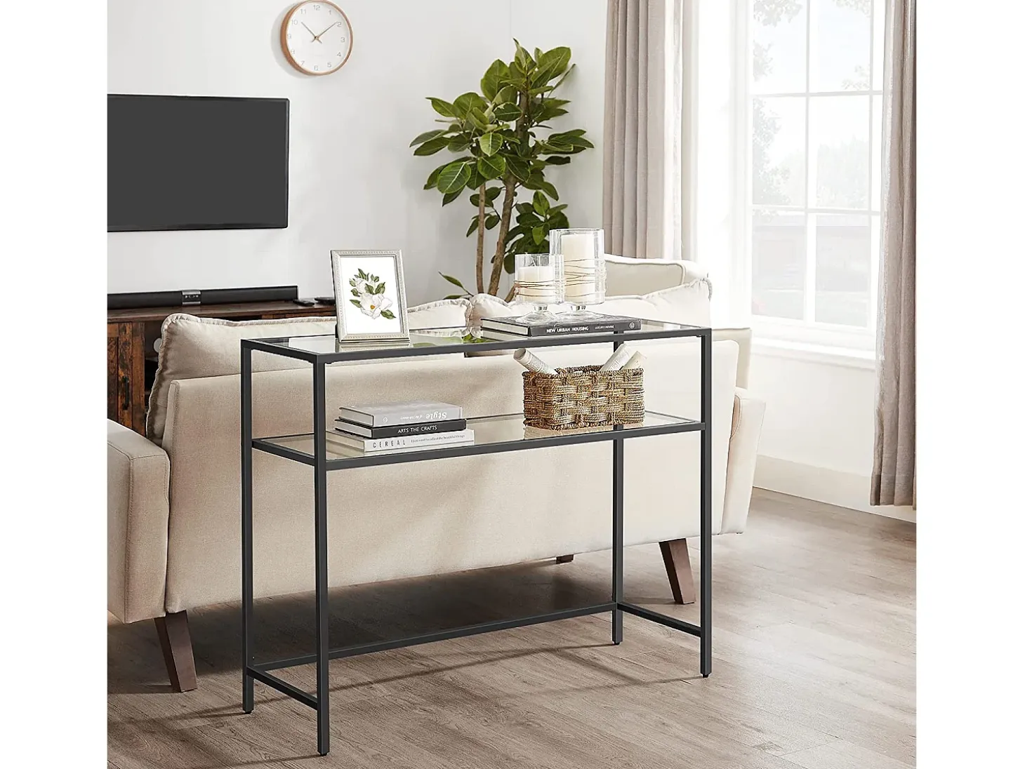 Mesa consola 100x80x35 cm Negra