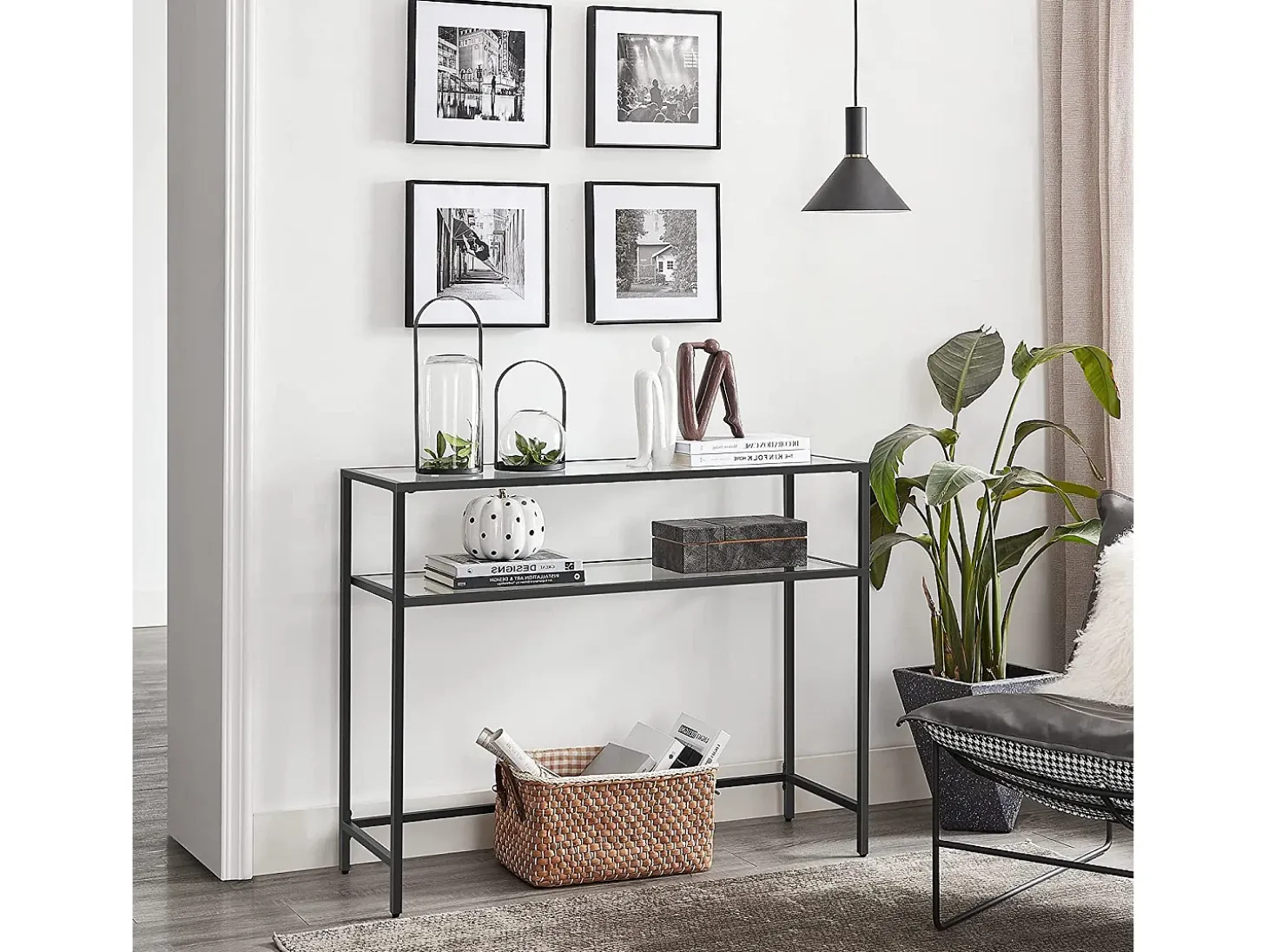 Mesa consola 100x80x35 cm Negra