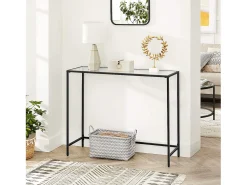 Mesa consola 100x35x80 cm negra
