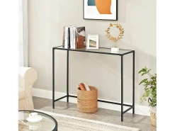 Mesa consola 100x35x80 cm negra