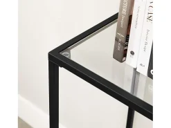 Mesa consola 100x35x80 cm negra
