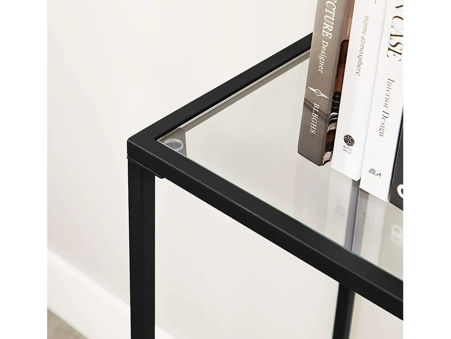Mesa consola 100x35x80 cm negra