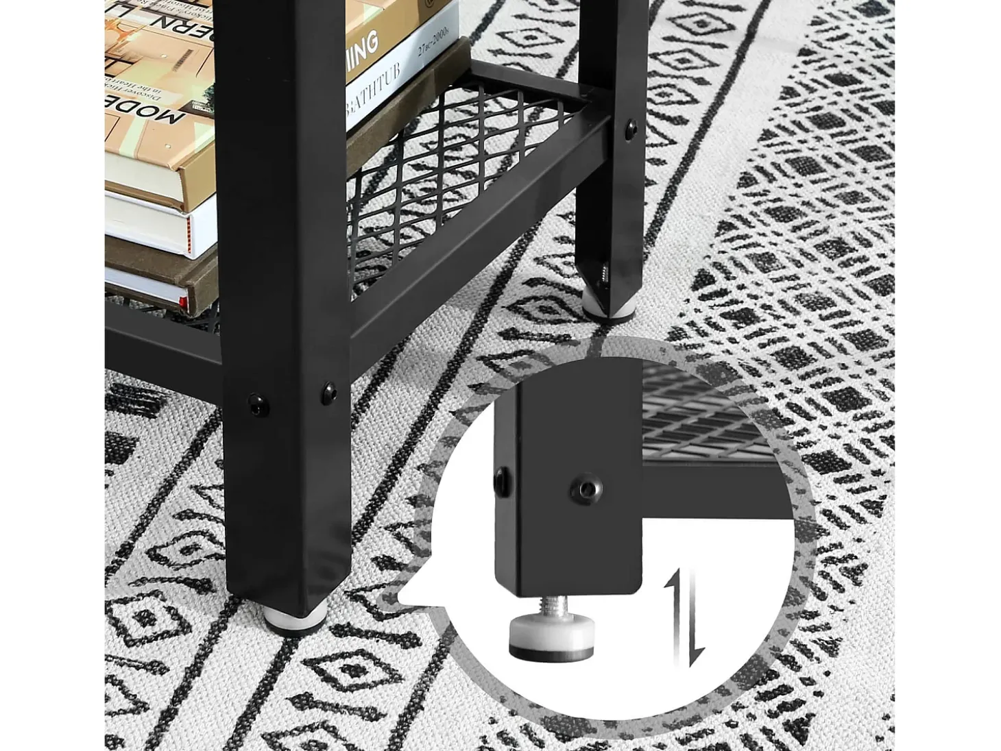 Mesa consola 101.5x35x80 cm negra