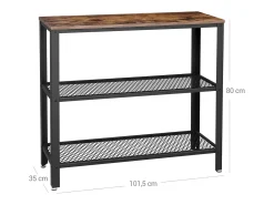 Mesa consola 101.5x35x80 cm negra